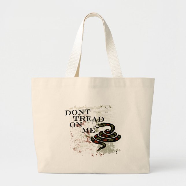 Dont Tread on Me Large Tote Bag (Front)