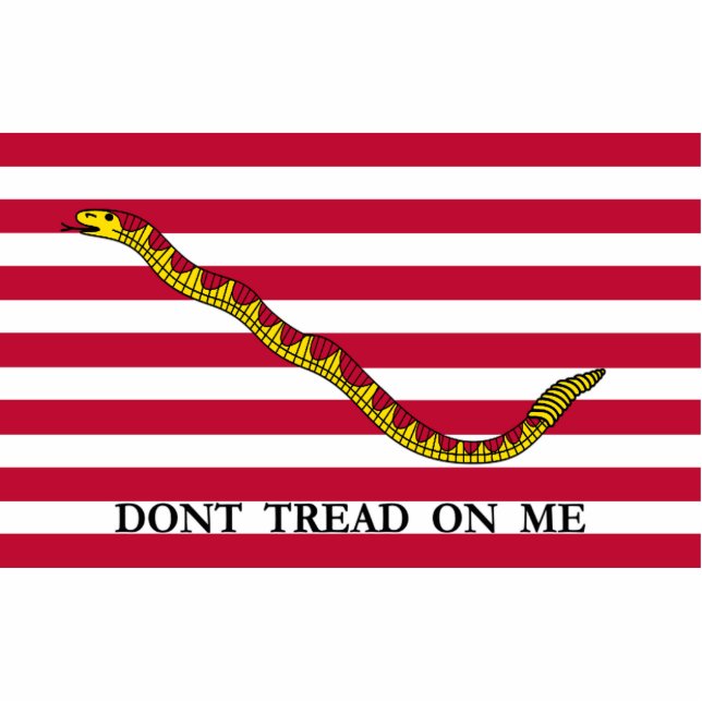 Dont Tread On Me - Navy Jack Flag Standing Photo Sculpture (Front)