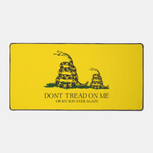 Don't Tread on Me or My Son Gadsden Flag Meme Desk Mat