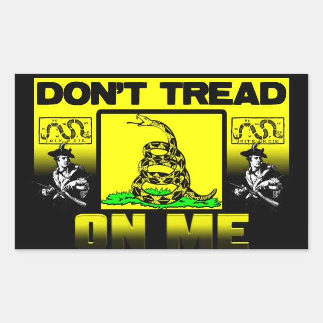 Don't Tread On Me! Rectangular Sticker (Front)