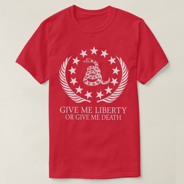 Dont Tread on Me Snake and Stars  T-Shirt (Design Front)