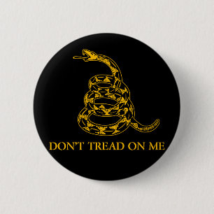 Don't Tread on Me Snake Button