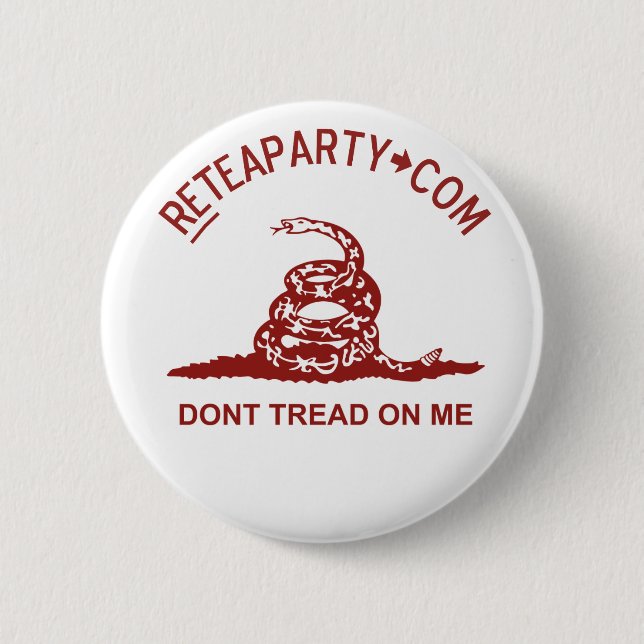 Dont Tread On Me Tea Party Button (Front)