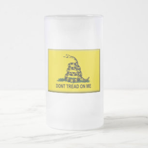 Don't Tread on Me- United States Frosted Glass Beer Mug