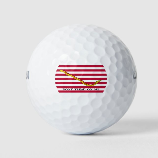 Don't Tread on Me US Naval Jack Golf Balls (Front)