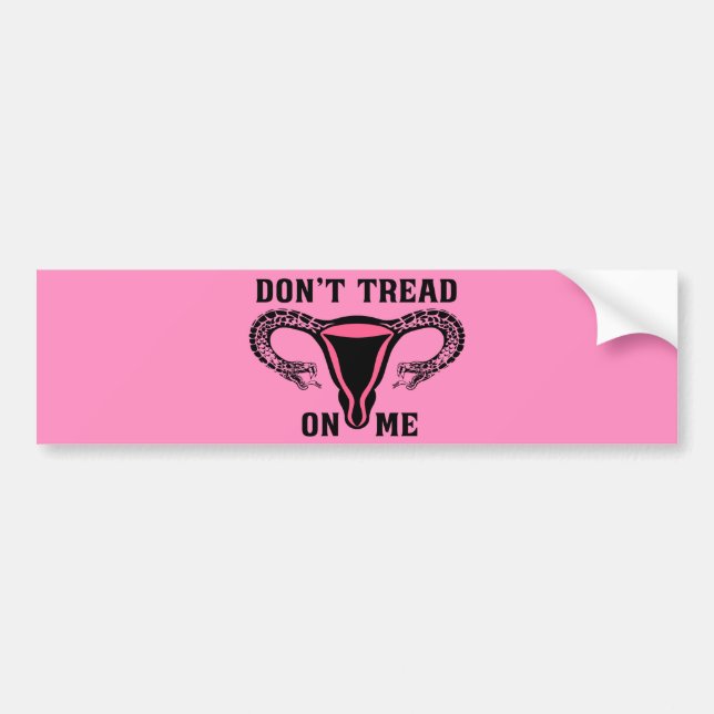 Don't Tread On Me Uterus Bumper Sticker (Front)