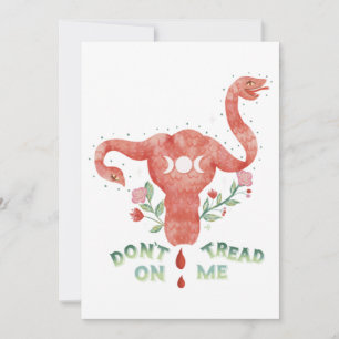 Don't Tread On Me Uterus PRO CHOICE Essential  Invitation