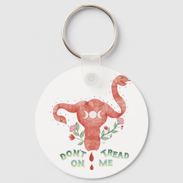 Don't Tread On Me Uterus PRO CHOICE Essential  Key Ring (Front)