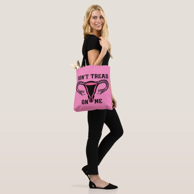 Don't Tread On Me Uterus Tote Bag (On Model)