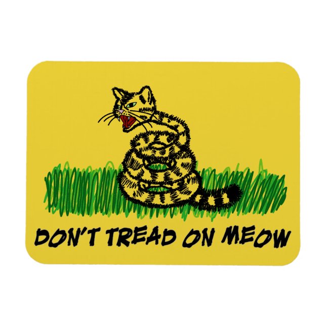 Don't Tread on Meow Magnet (Horizontal)