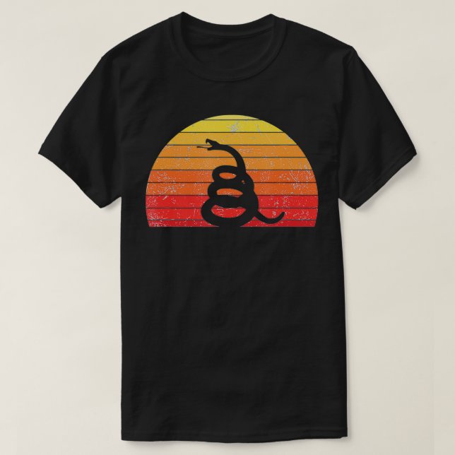 Don't Tread Patriot On Me Gadsden Snake Flag Gift  T-Shirt (Design Front)