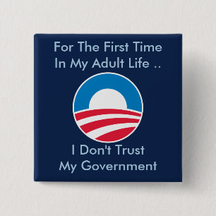 Don't Trust Government 15 Cm Square Badge