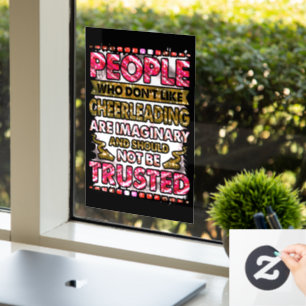 Don't Trust People Who Don't Like Cheerleading Window Cling