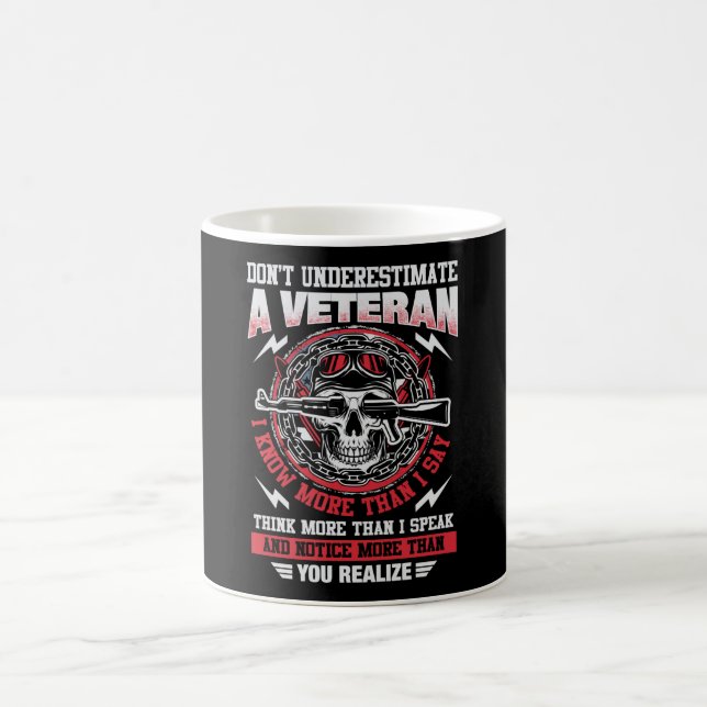 Dont Underestimate Veteran - US Coffee Mug (Center)