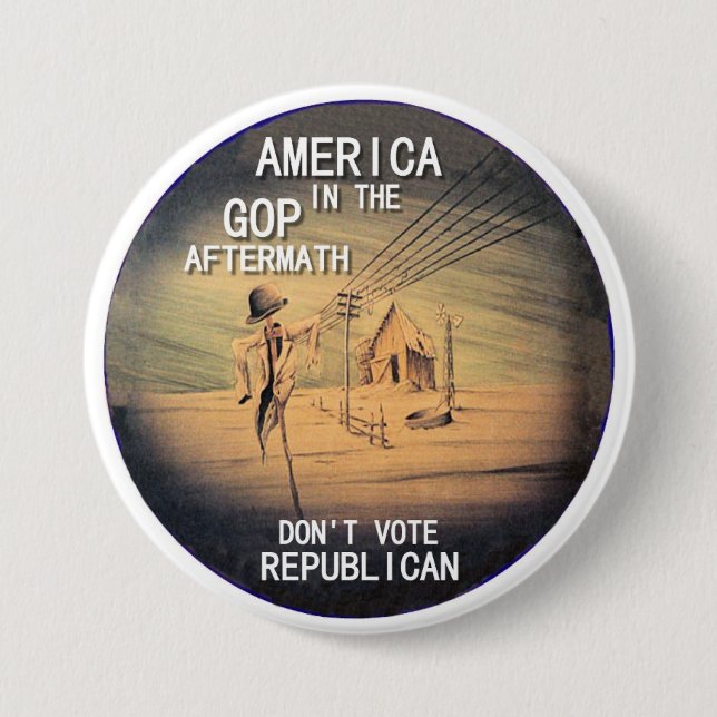 Don't vote Republican 7.5 Cm Round Badge (Front)