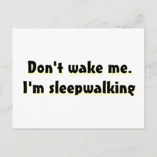 Don't wake me postcard