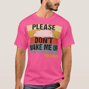 Don't Wake Me Up Funny Sleeping Granny Pig Premium T-Shirt