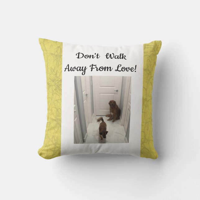 Don't Walk Away! Cushion (Front)