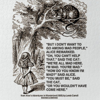 Don't Want To Go Among Mad People Alice Cheshire Jigsaw Puzzle