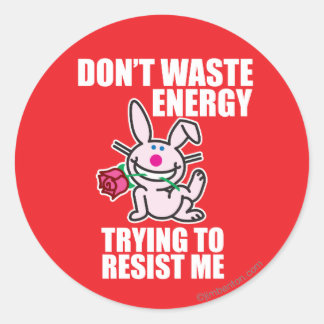 Don't Waste Energy Classic Round Sticker