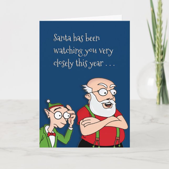 Don't Waste Santa's Time Holiday Card (Front)