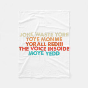 Don't Waste Your Time On Me I Miss You Lyric Fleece Blanket