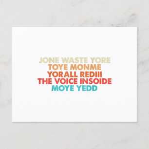 Don't Waste Your Time On Me I Miss You Lyric  Holiday Postcard