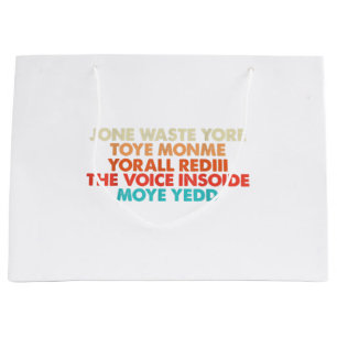 Don't Waste Your Time On Me I Miss You Lyric  Larg Large Gift Bag