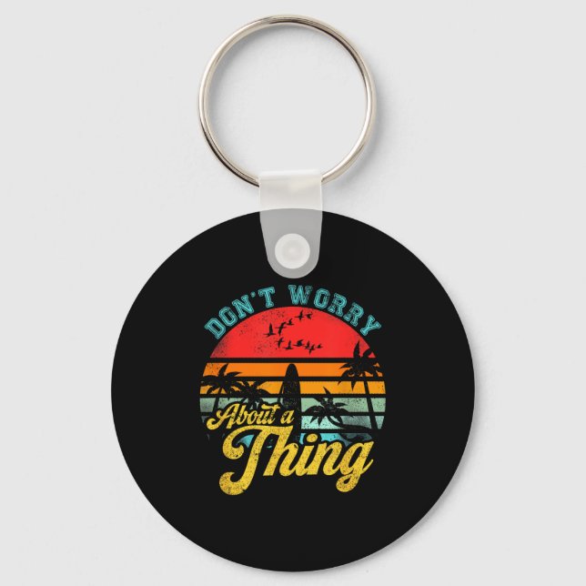 Don't Worry About A Thing Jamaican Rasta Reggae Fu Key Ring (Front)