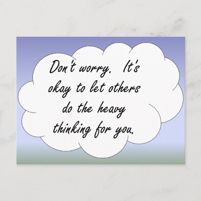Don't Worry About Plagiarism Postcard (Front)