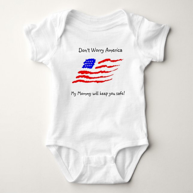 Don't Worry America Baby Bodysuit (Front)