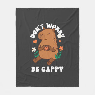 Don't Worry Be Cappy Fleece Blanket
