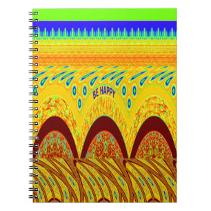 Don't Worry Be Happy Art Print Design Notebook