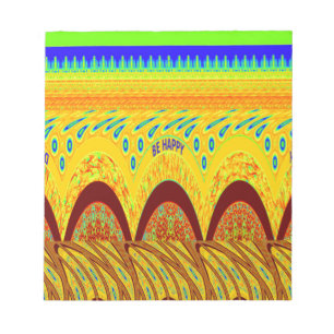 Don't Worry Be Happy Art Print Design Notepad