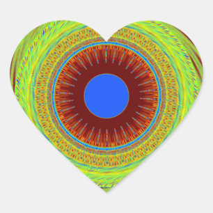 Don't Worry Be Happy Art Print Heart Sticker