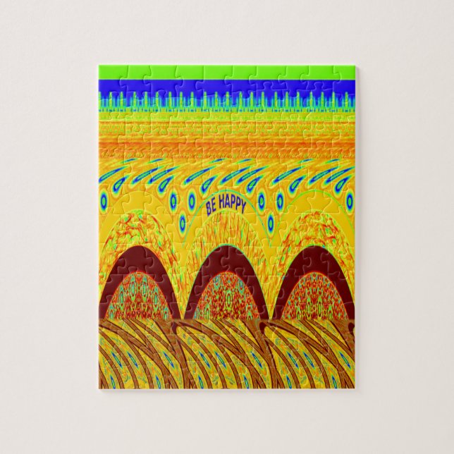 Don't Worry Be Happy Art Print Jigsaw Puzzle (Vertical)
