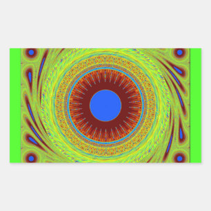 Don't Worry Be Happy Art Print Rectangular Sticker