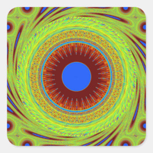 Don't Worry Be Happy Art Print Square Sticker