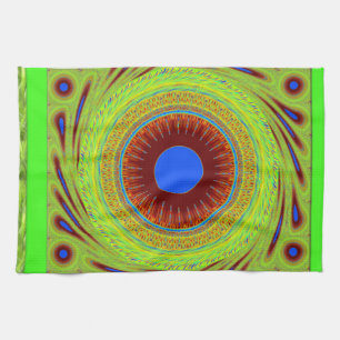 Don't Worry Be Happy Art Print Tea Towel