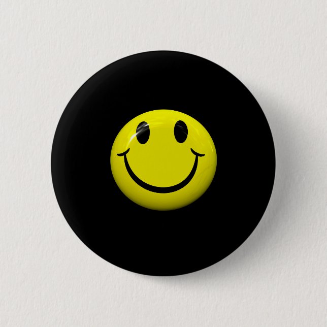 Dont Worry Be Happy Face  6 Cm Round Badge (Front)