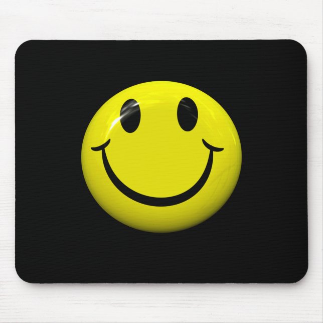 Dont Worry Be Happy Face  Mouse Mat (Front)