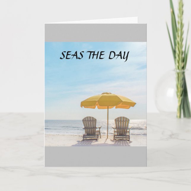 DON'T WORRY "BEACH HAPPY" FUN **50th BIRTHDAY**  Card (Front)