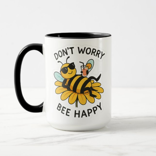 Don't worry bee happy mug (Left)