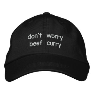 don't worry beef curry embroidered hat