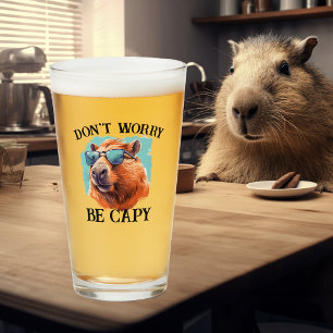 Don't Worry  Capy Happy Capybara  Glass