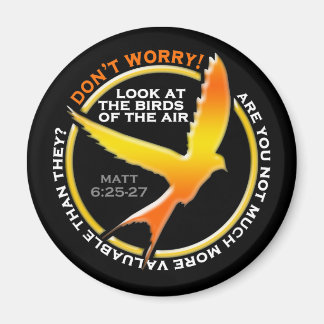 Don't Worry Christian Bird Bible Verse Religious Magnet