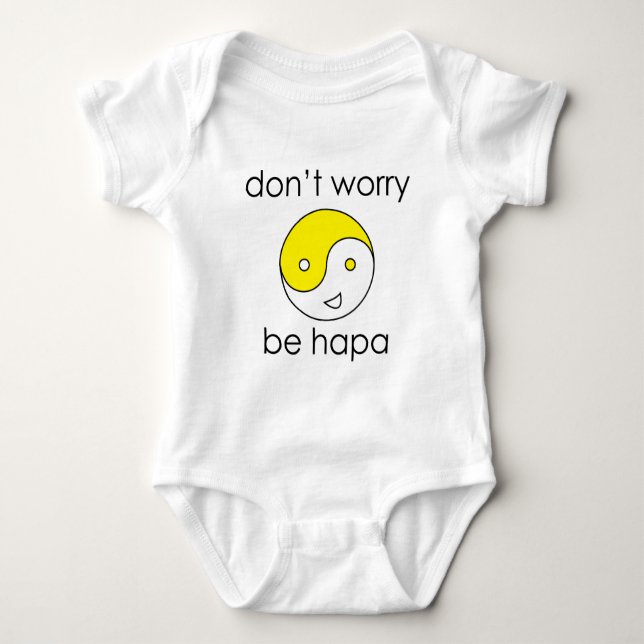 dont worry face baby bodysuit (Front)