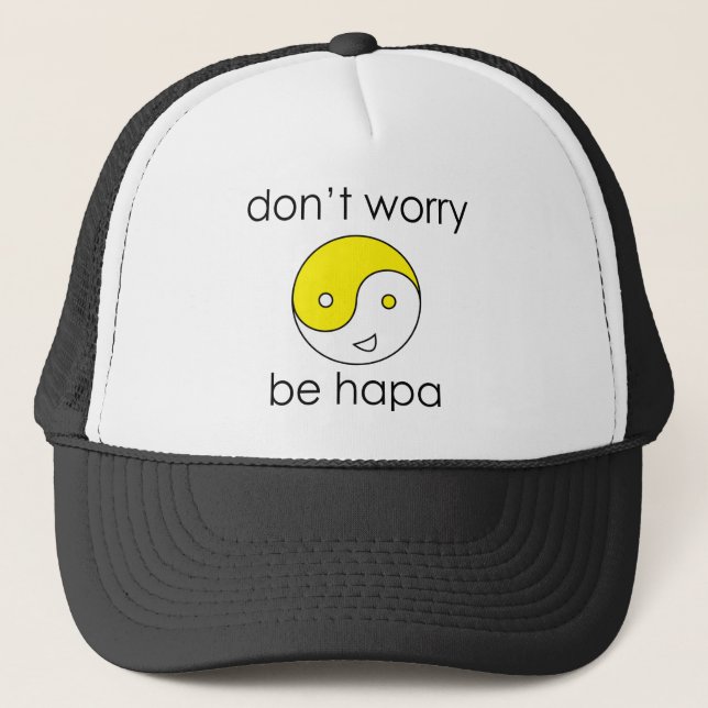 dont worry face trucker hat (Front)