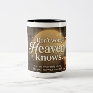 Don't Worry! Heaven Knows Two-Tone Coffee Mug