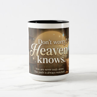 Don't Worry! Heaven Knows Two-Tone Coffee Mug